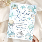 Under The Sea Baby Shower Boy Cute Ocean  Einladung