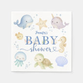 Under The Sea Baby Shower Boy Ocean Paper Serviette (Vorderseite)