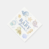 Under The Sea Baby Shower Boy Ocean Paper Serviette (Ecke)