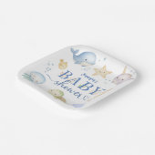 Under The Sea Baby Shower Boy Ocean Pappteller (Gewinkelt)