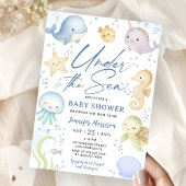Under The Sea Baby Shower Cute Ocean Einladung