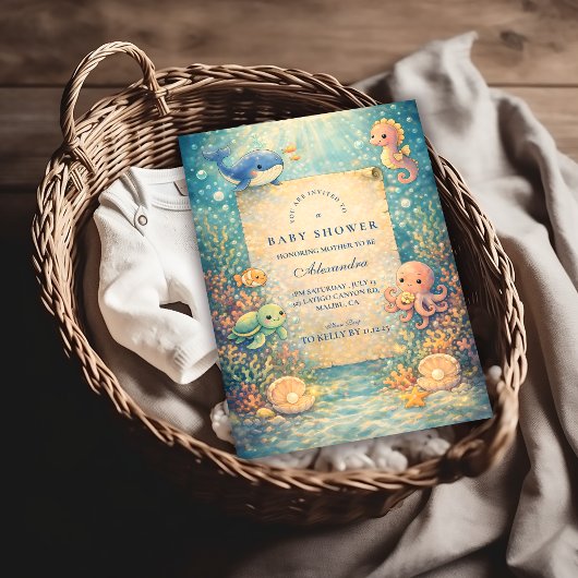 Under The Sea Baby Shower Einladung