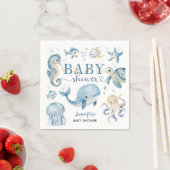 Under The Sea Baby Shower Junge Blaue Ozean Serviette (Beispiel)