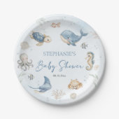 Under The Sea Baby Shower Pappteller (Vorderseite)