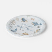 Under The Sea Baby Shower Pappteller (Schrägansicht)
