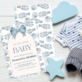  Under the Sea Beach Theme with Shell Design Baby  Einladung