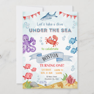 UNDER THE SEA BIRTHDAY INVITATION
