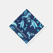 Under the Sea birthday invitation, ocean boy Serviette (Ecke)