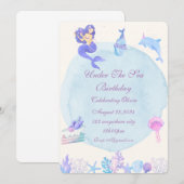 UNDER THE SEA BIRTHDAY PARTY INVITATION EINLADUNG (Vorne/Hinten)