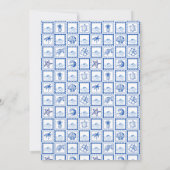 Under the sea blue cute turtle baby shower einladung (Rückseite)