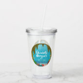 Under the Sea Cave Pretty Ocean Creatures Birthday Acryltrinkbecher (Rückseite)