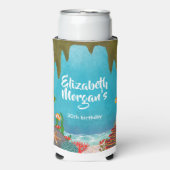 Under the Sea Creatures Beautiful Cave Birthday Selters Dosenkühler (Seltzer Vorderseite)