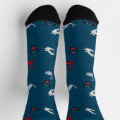 Under the Sea Crew Socks for Everyone - Navy Socken (Oben)