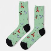 Under the Sea Crew Socks for Everyone - Sea Green Socken (Linkes Detail)