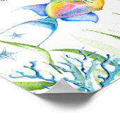 Under The Sea Diaper Raffle Baby Shower Sign Poster (Ecke)