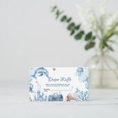 Under the sea Diaper Raffle Request Card Begleitkarte (Stehend Vorderseite)