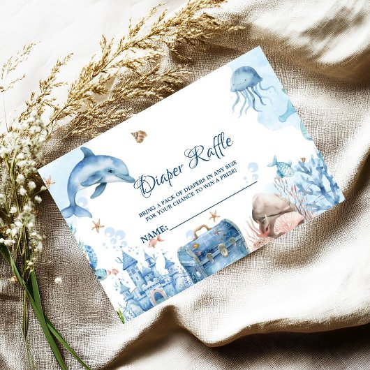 Under the sea Diaper Raffle Request Card Begleitkarte