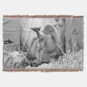 Under The Sea Dolphin Throw Blanket Decke (Vorderseite)