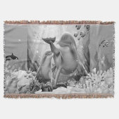 Under The Sea Dolphin Throw Blanket Decke