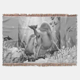 Under The Sea Dolphin Throw Blanket Decke