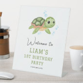 Under the sea first birthday tabletop Welcome Sign Sockelschild (In Situ)