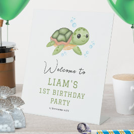 Under the sea first birthday tabletop Welcome Sign Sockelschild
