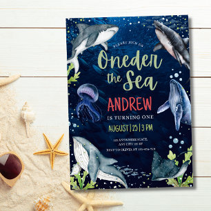 Under The Sea Geburtstag Ozean Tiere Kinder Geburt Einladung