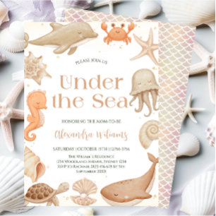 Under the Sea geschlechtsneutrale Babyparty Einladung