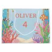 Under the Sea Gift Bag, Oliver's 4th Birthday Pres Große Geschenktüte (Vorderseite)