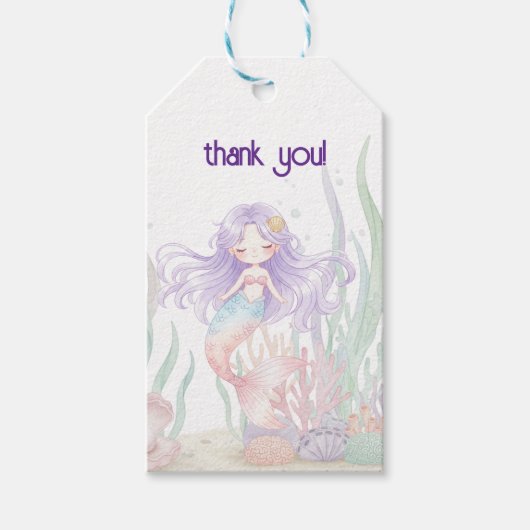 Under the Sea Gift Tag mermaid Geschenkanhänger (Vorderseite)