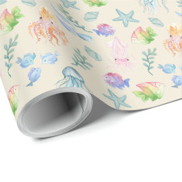 Under the Sea Gift Wrapping Paper - Cream Geschenkpapier