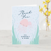 Under the Sea Jellyfish Baby Shower Thank You Karte (Gelbe Blume)
