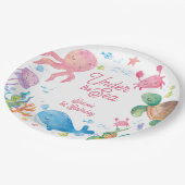 Under the Sea Kids 1st Birthday Pappteller (Schrägansicht)