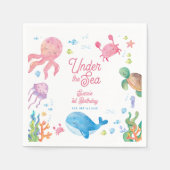 Under the Sea Kids 1st Birthday Serviette (Vorderseite)