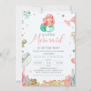 Under the Sea Mermaid Baby Shower Invitation Einladung