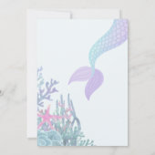 Under the Sea Mermaid Birthday Party Invitation Einladung (Rückseite)