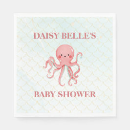 Under The Sea Mermaid Girls Baby Shower Serviette