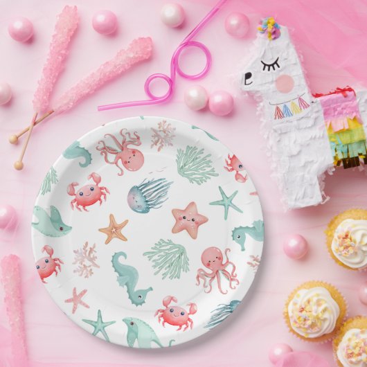 Under the Sea Mermaid Girls Birthday Party Pappteller (Party)