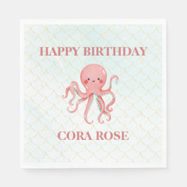 Under The Sea Mermaid Girls Birthday Serviette