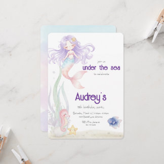 Under The Sea Mermaid Invitation Einladung