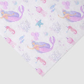 Under the Sea Mermaid Pattern Girl 1st Birthday Seidenpapier (Ausschnitt)