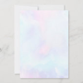 Under the Sea Mermaid Sea Purple Girl 1st Birthday Dankeskarte (Rückseite)