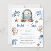 Under the sea ocean animals Baby Shower invitation (Vorderseite)