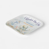 Under the Sea Ocean Animals Octopus Birthday Pappteller (Gewinkelt)