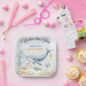 Under the Sea Ocean Animals Whale Birthday Pappteller (Party)