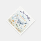 Under the Sea Ocean Animals Whale Birthday Serviette (Ecke)