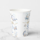 Under The Sea Ocean Baby Shower Boy Blue Pappbecher (Rechts)