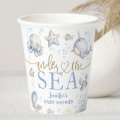 Under The Sea Ocean Baby Shower Boy Blue Pappbecher
