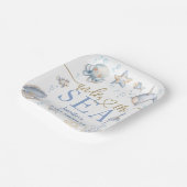 Under The Sea Ocean Baby Shower Boy Blue  Pappteller (Gewinkelt)