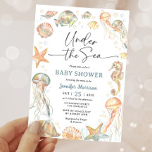 Under The Sea Ocean Baby Shower Geschlechtsneutral